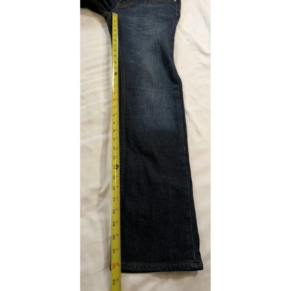 Banana Republic Men Slim Fit Jeans 30(32)x32 Dark Wash Stretch Denim 5-Pocket
